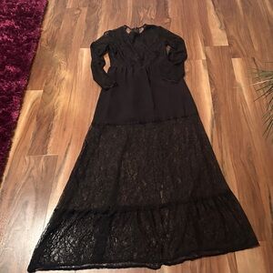 BCBGMaxAzria Black Lace Maxi Dress
